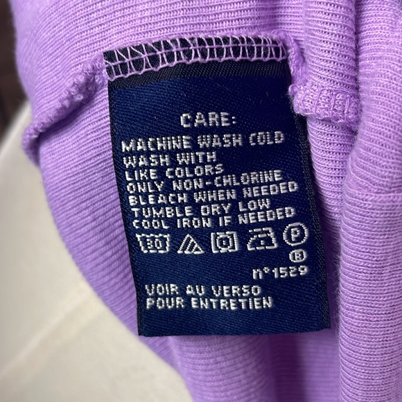 Ralph Lauren Sport Lilac/Lavender Deep Scoop Neck Ribbed Top - Size Large - Picture 8 of 9